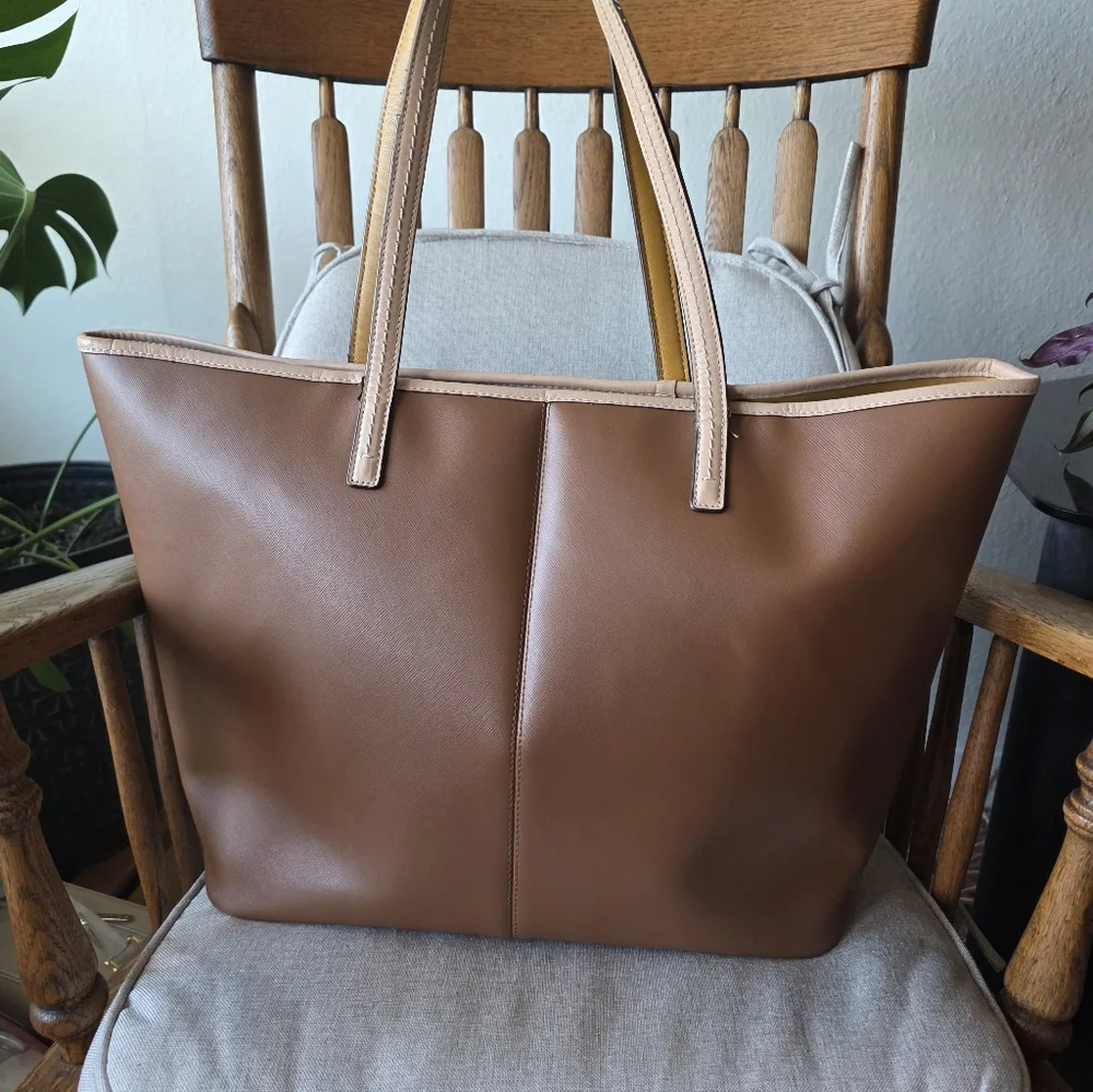 Coach Park Metropolitan Vermillion Cross Grain Leather Large Tote 2014 - Picture 2 of 12